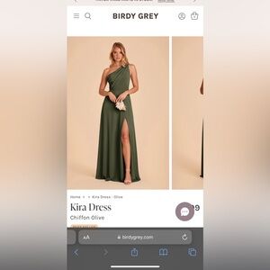 Birdy Grey Chiffon Olive dress